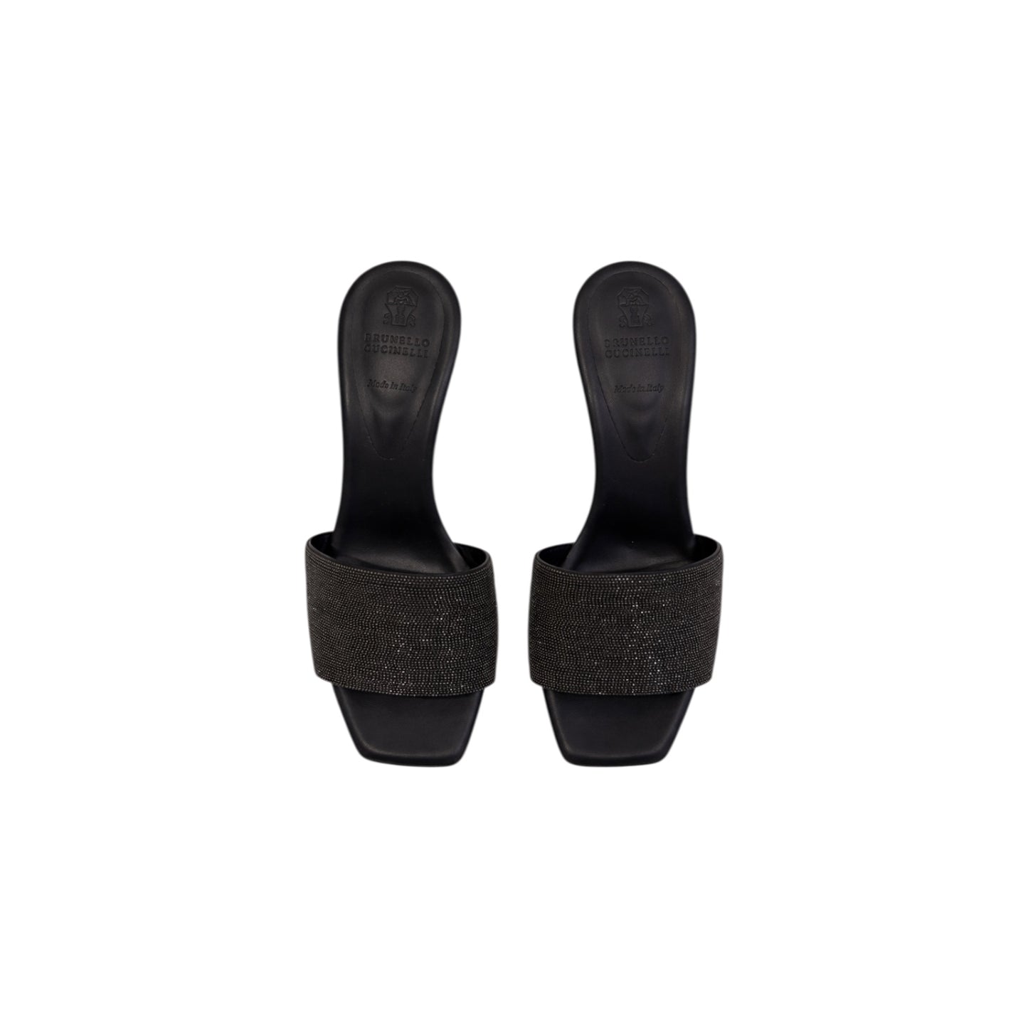 Brunello Cucinelli Metallic Mesh Wedge Slide Sandals Size 38