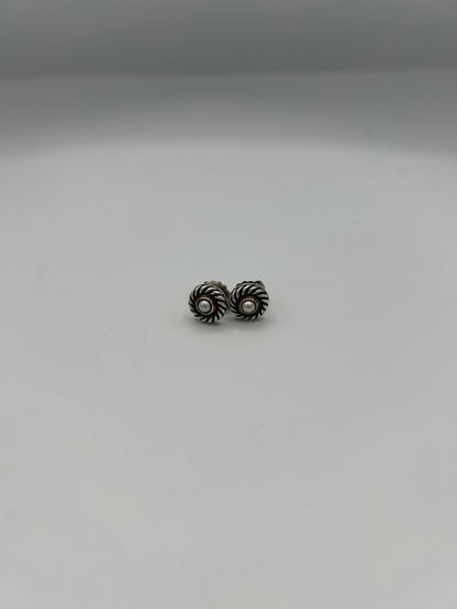 David Yurman Pearl Cookie Earrings Stud