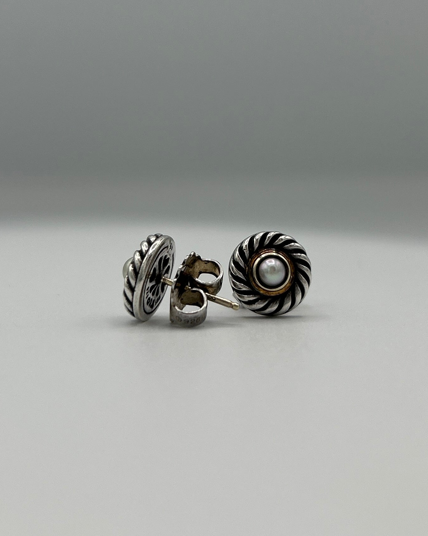 David Yurman Pearl Cookie Earrings Stud