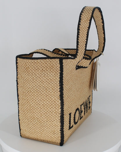 Loewe Raffia Large Font Tote Bag