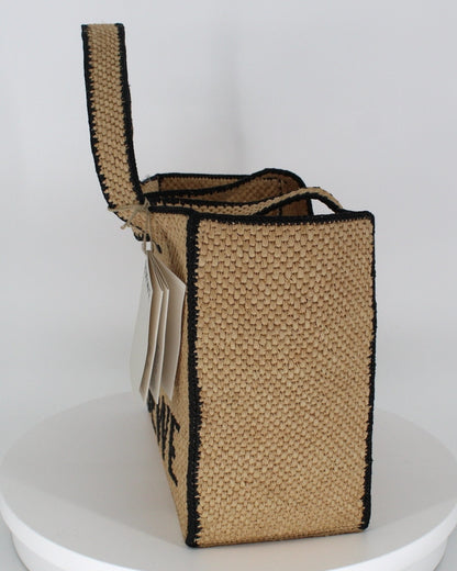 Loewe Raffia Large Font Tote Bag