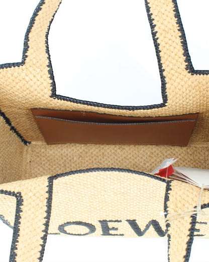 Loewe Raffia Large Font Tote Bag