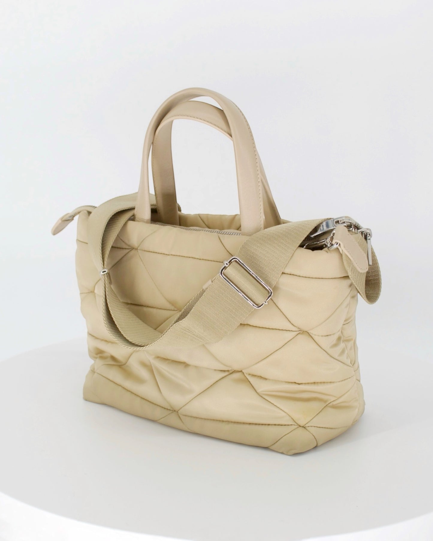 Prada Small Desert Re-Nylon Quilted Padded Shoulder Bag w/ Shoulder Strap