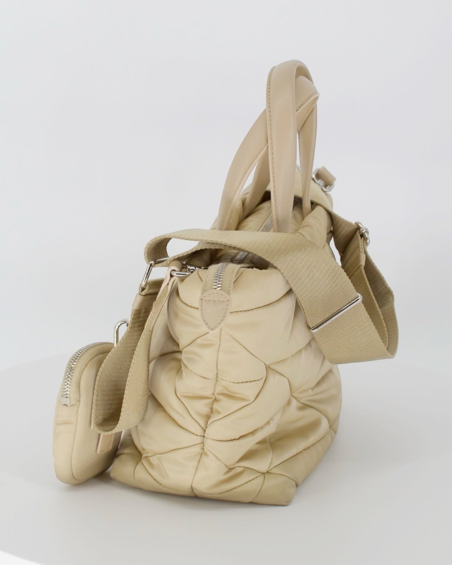 Prada Small Desert Re-Nylon Quilted Padded Shoulder Bag w/ Shoulder Strap