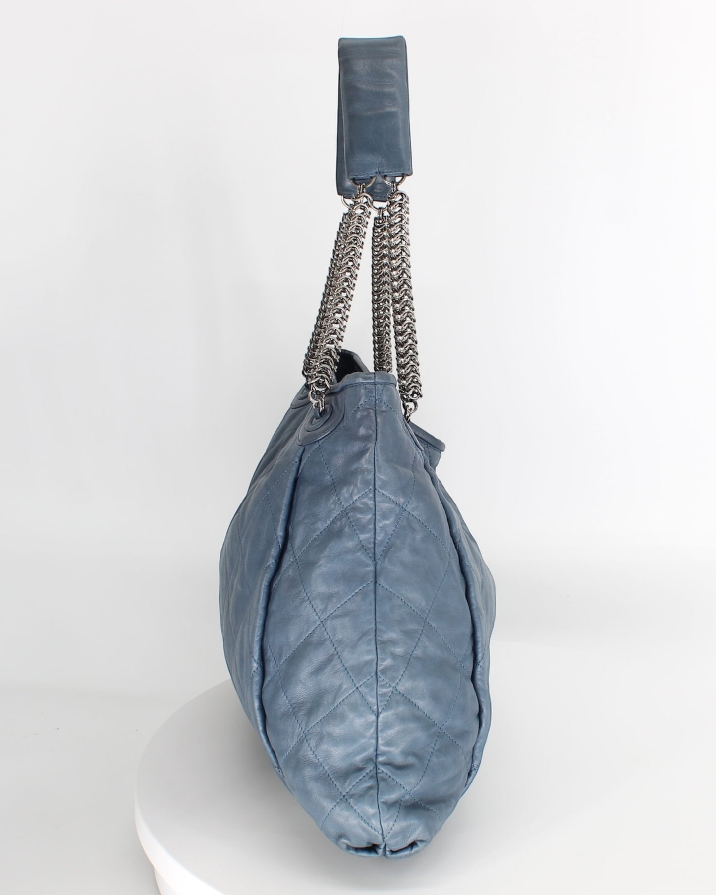 Chanel Blue Relaxed Lambskin Hobo Handbag