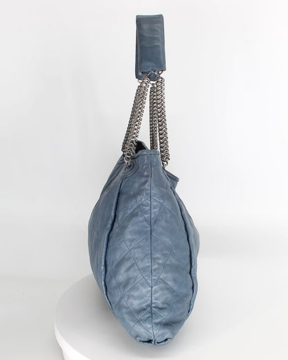 Chanel Blue Relaxed Lambskin Hobo Handbag