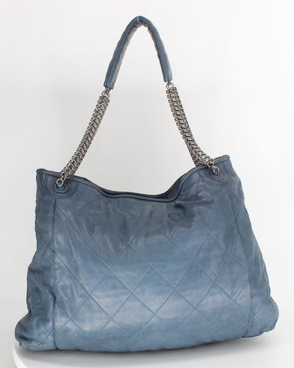 Chanel Blue Relaxed Lambskin Hobo Handbag