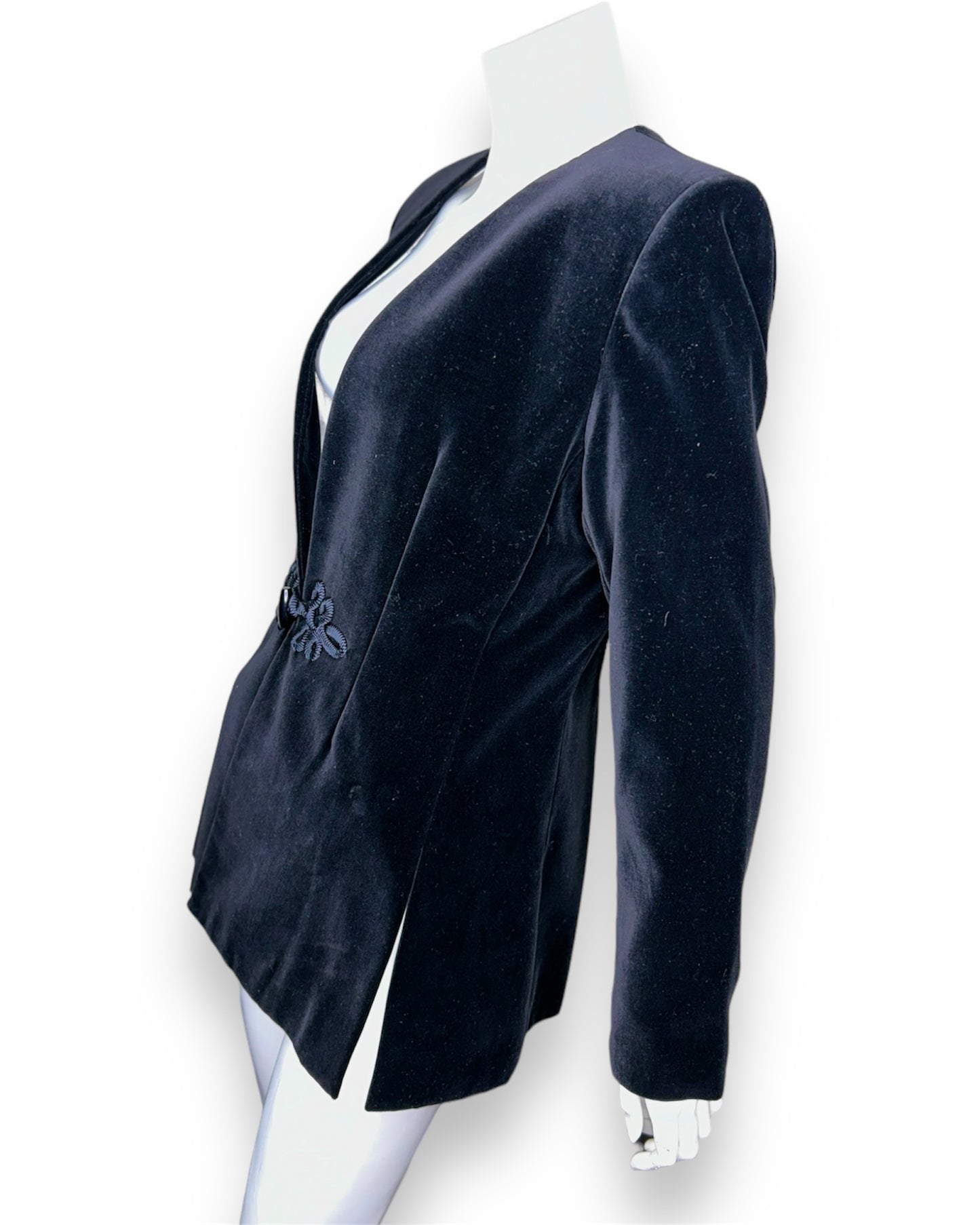 Yves Saint Laurent Black Velvet Jacket Blazer Size 8