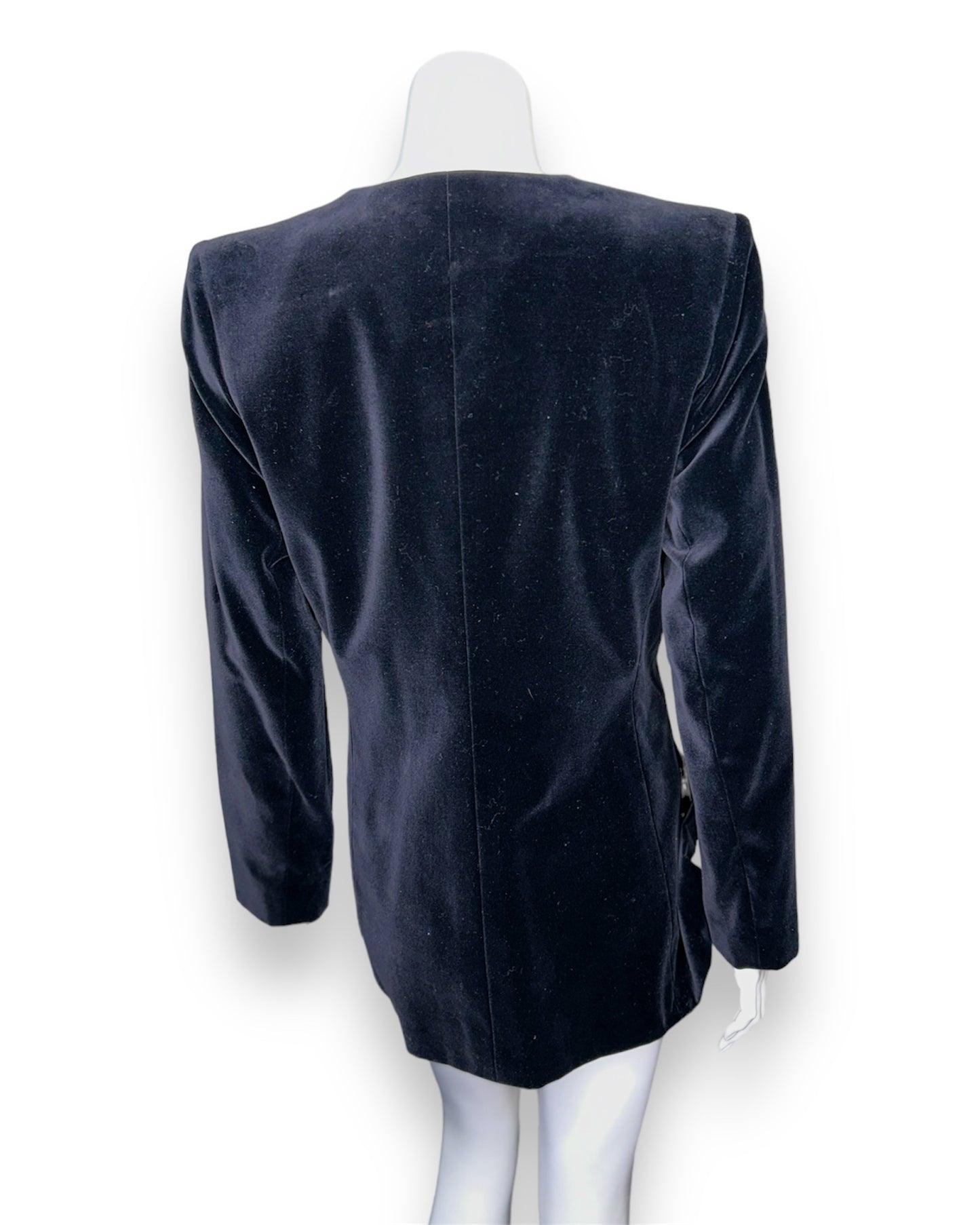 Yves Saint Laurent Black Velvet Jacket Blazer Size 8