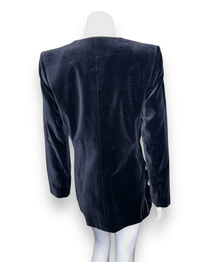 Yves Saint Laurent Black Velvet Jacket Blazer Size 8