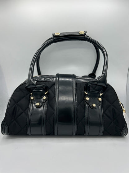 Burberry Quilted Manor Nylon Black Handbag