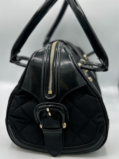 Burberry Quilted Manor Nylon Black Handbag
