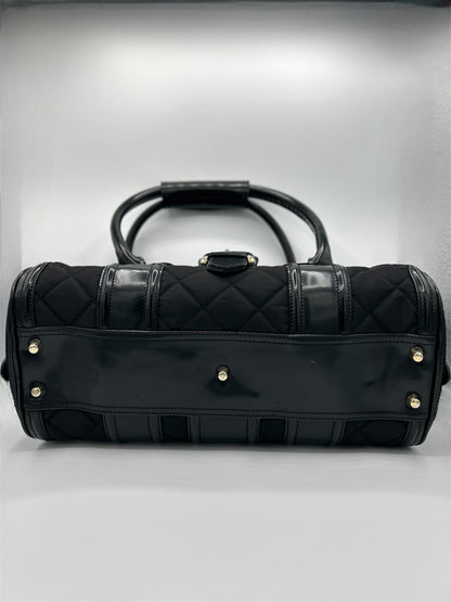 Burberry Quilted Manor Nylon Black Handbag