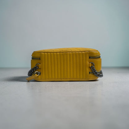 Chanel Golden Mustard Quilted CC Camera Bag