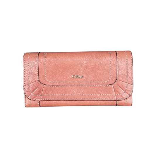 Chloe Pink Leather Continental Wallet